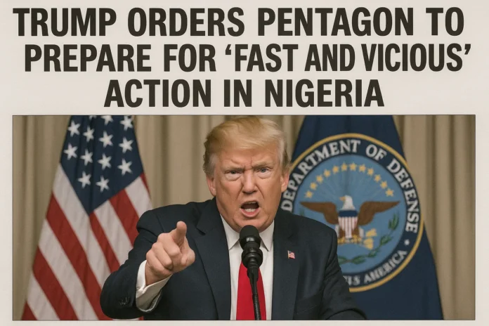 Trump Orders Pentagon to Prepare for “Fast and Vicious” Action in Nigeria